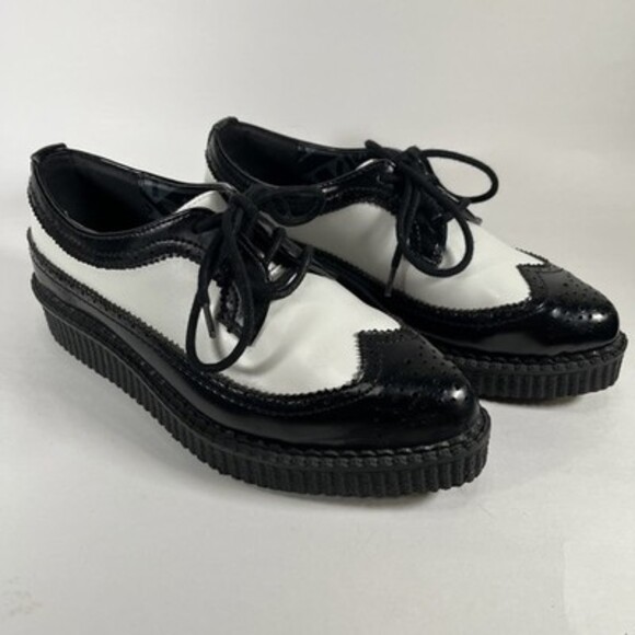 Shoes - TUK Wing Tip Creepers 3-Eye Pointed Low Wingtip Brogue Women’s 6 / Men 4